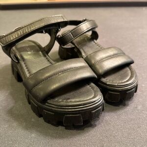 Black Chunky Sandals